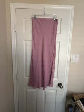 Intimately Free People Women's Pink Midi Slip Skirt